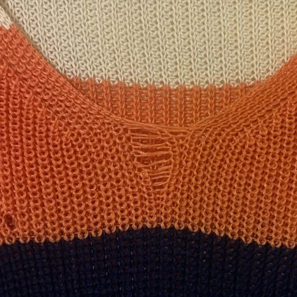 🖤 New Fall Oversized Women’s Stripe Breathable Knit Sweater 🖤 - Picture 6 of 8